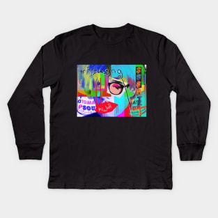 Andy Warhol #5# Kids Long Sleeve T-Shirt